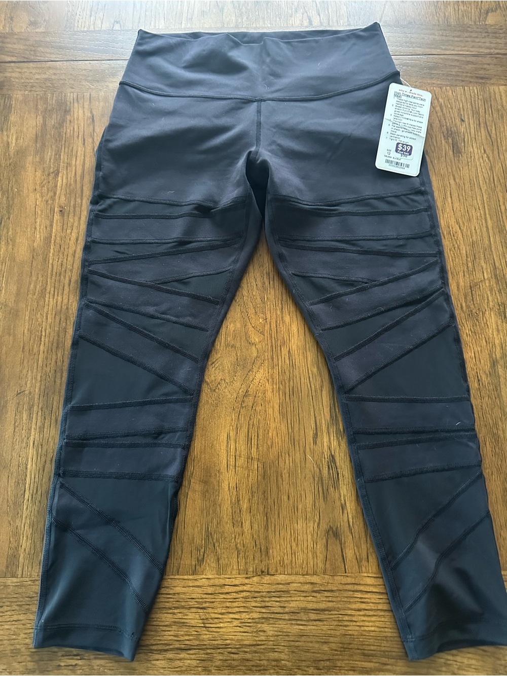 lululemon athletica Black Mesh-Panel Leggings (High Times w Tech Mesh)